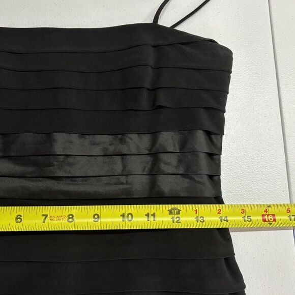 Anne Klein Elegant Pleated‎ Cocktail Dress Sz 4 Capsule Whimsigoth Wedding Guest - Picture 10 of 11